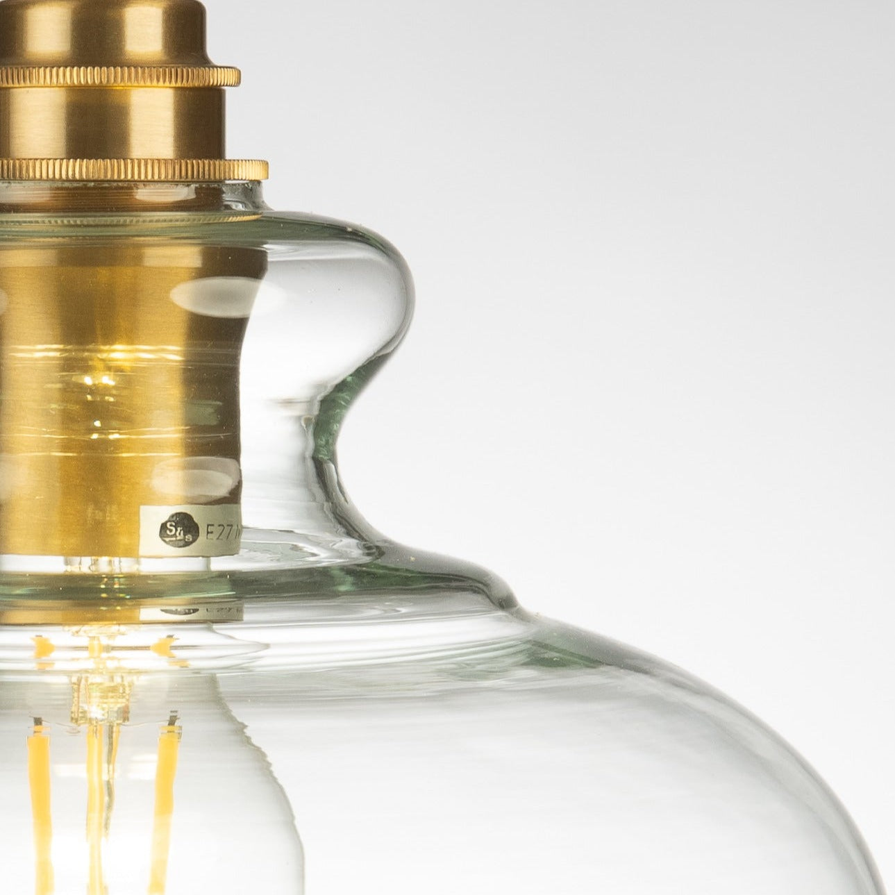 Montauk Hand-blown Pendant in Clear Glass
