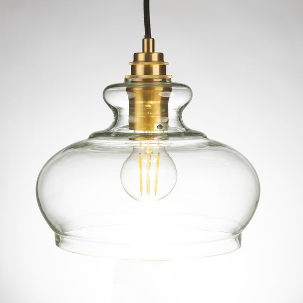 Montauk Hand-blown Pendant in Clear Glass