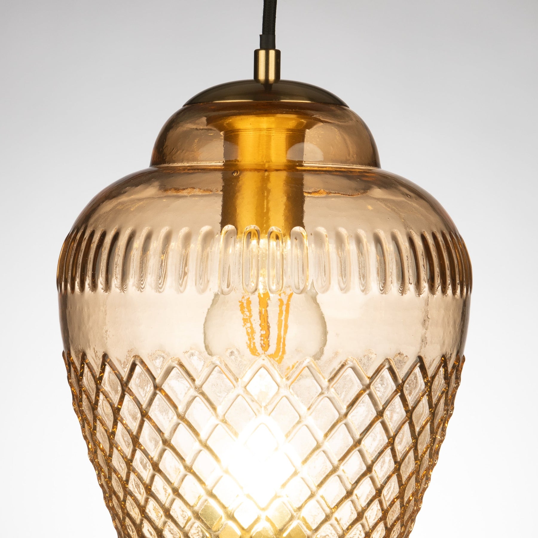 Zarz Amber Glass Pendant