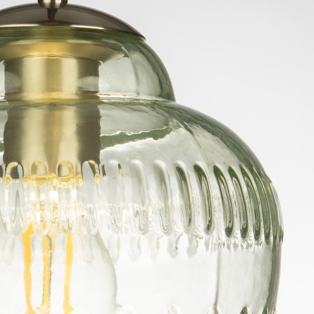 Zarz Diamond Crystal Pale Green Pendant Lamp