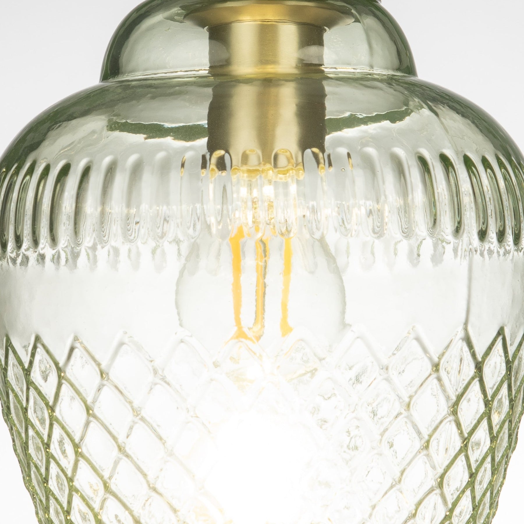 Zarz Diamond Crystal Pale Green Pendant Lamp