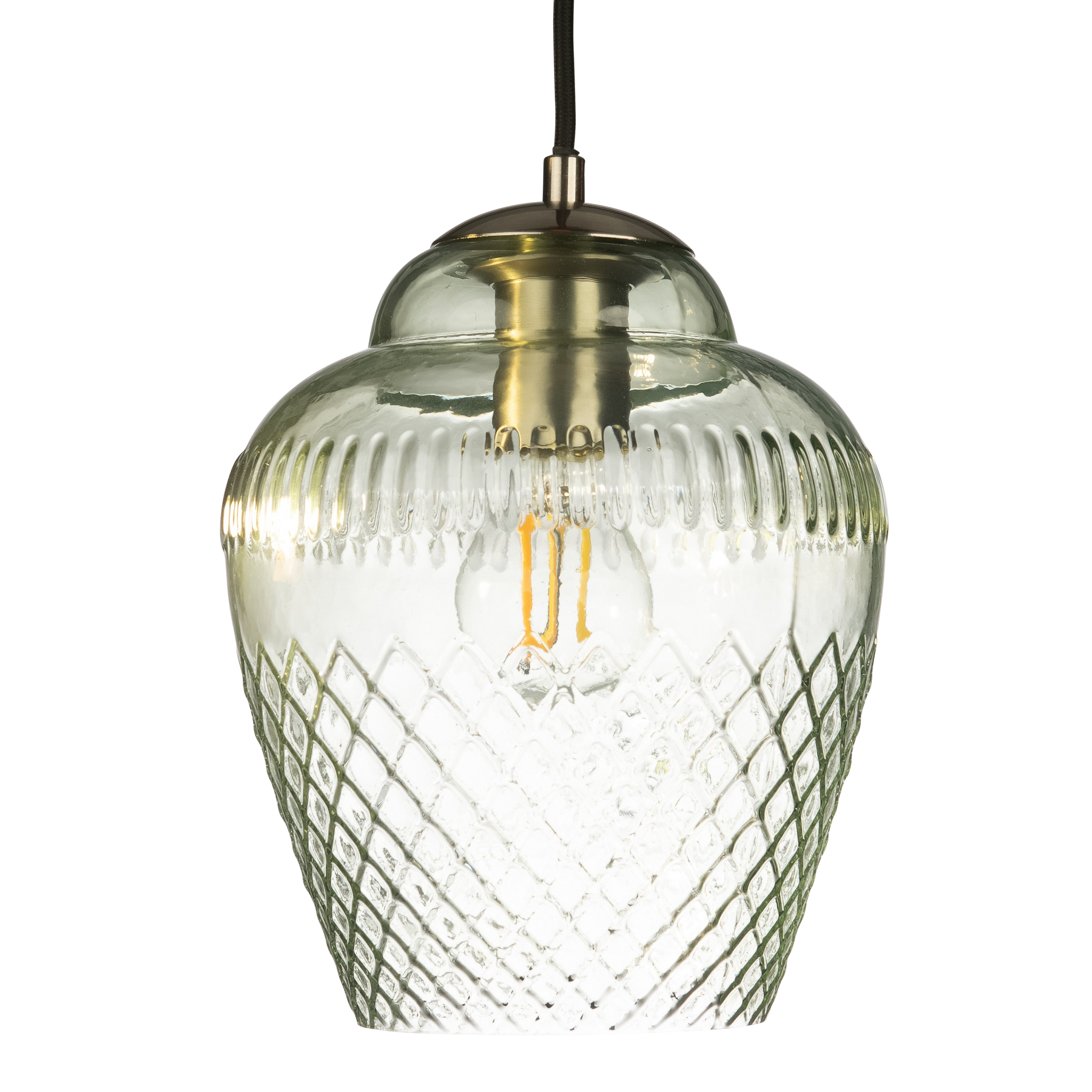 Zarz Diamond Crystal Pale Green Pendant Lamp