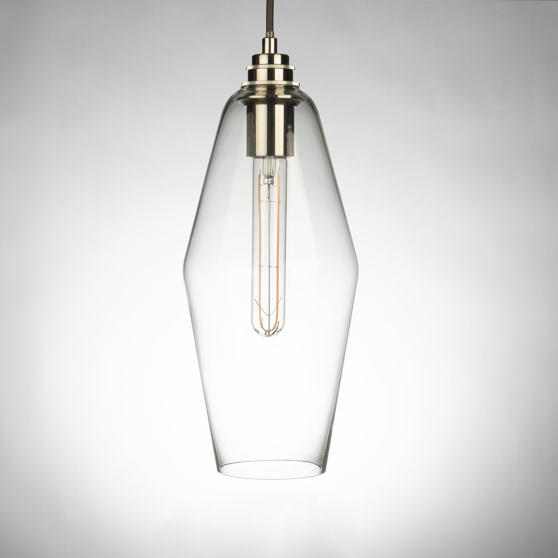 Salón Hand-blown Pendant in Clear Glass