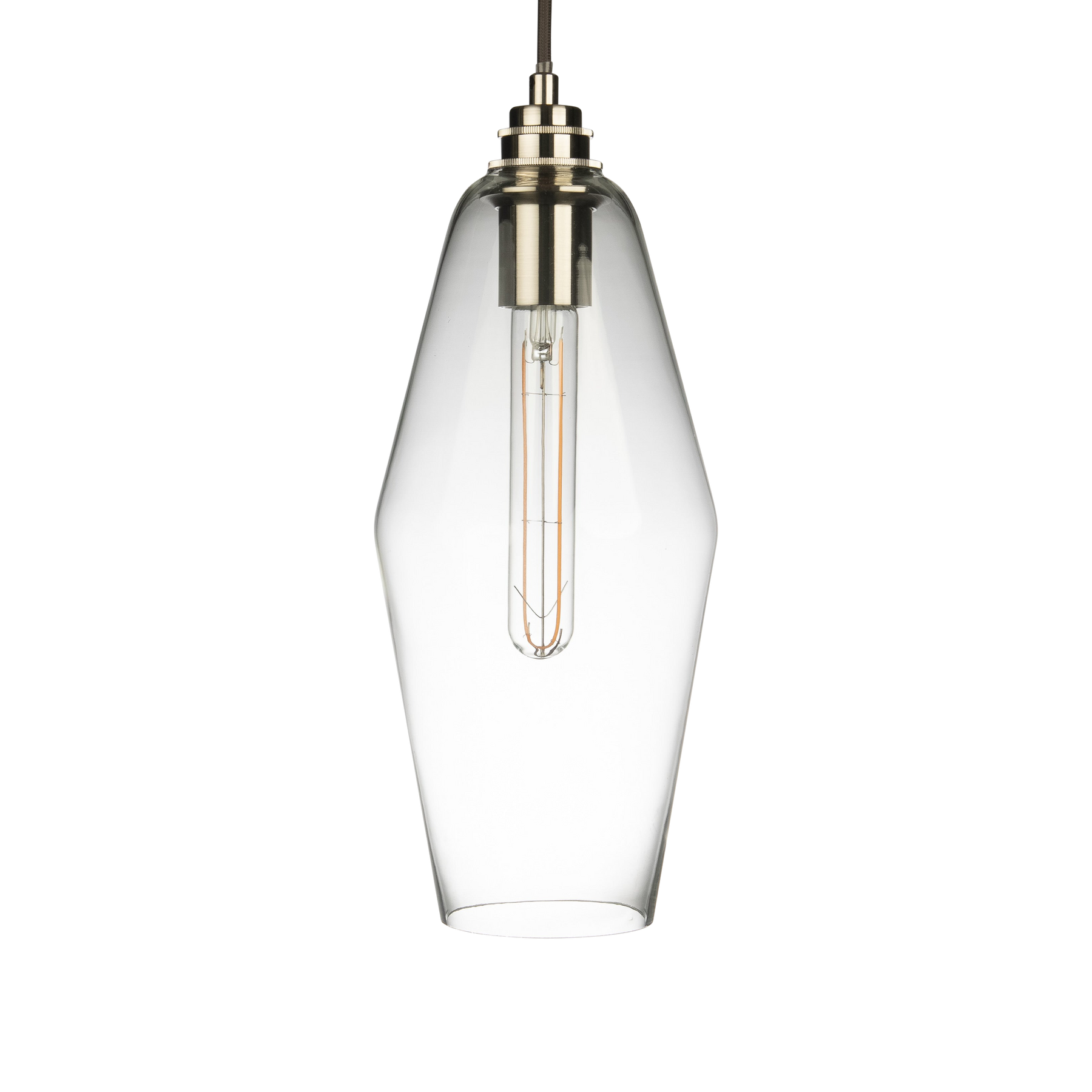 Salón Hand-blown Pendant in Clear Glass