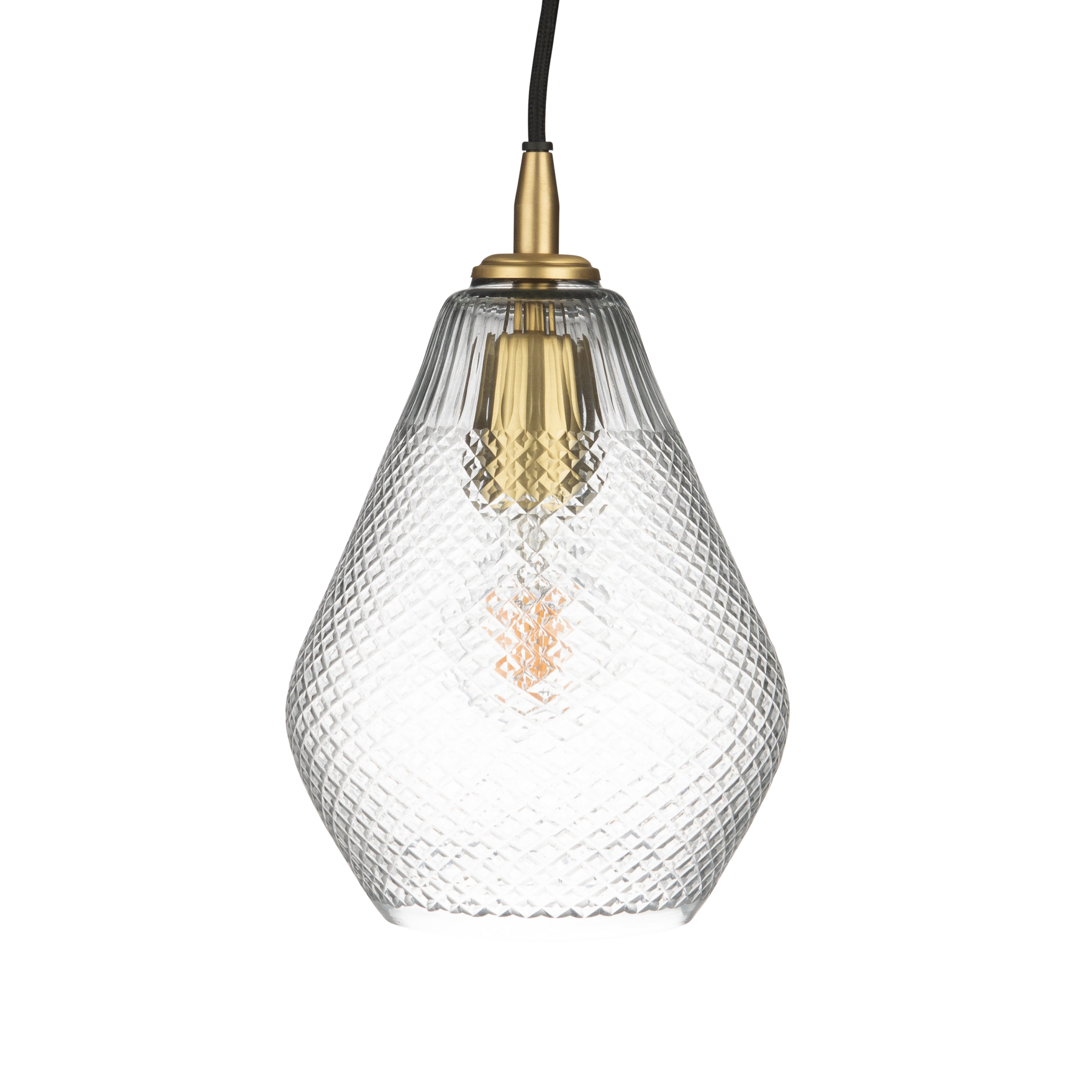 Henriette Diamond Hand Cut Crystal Glass Pendant Lamp