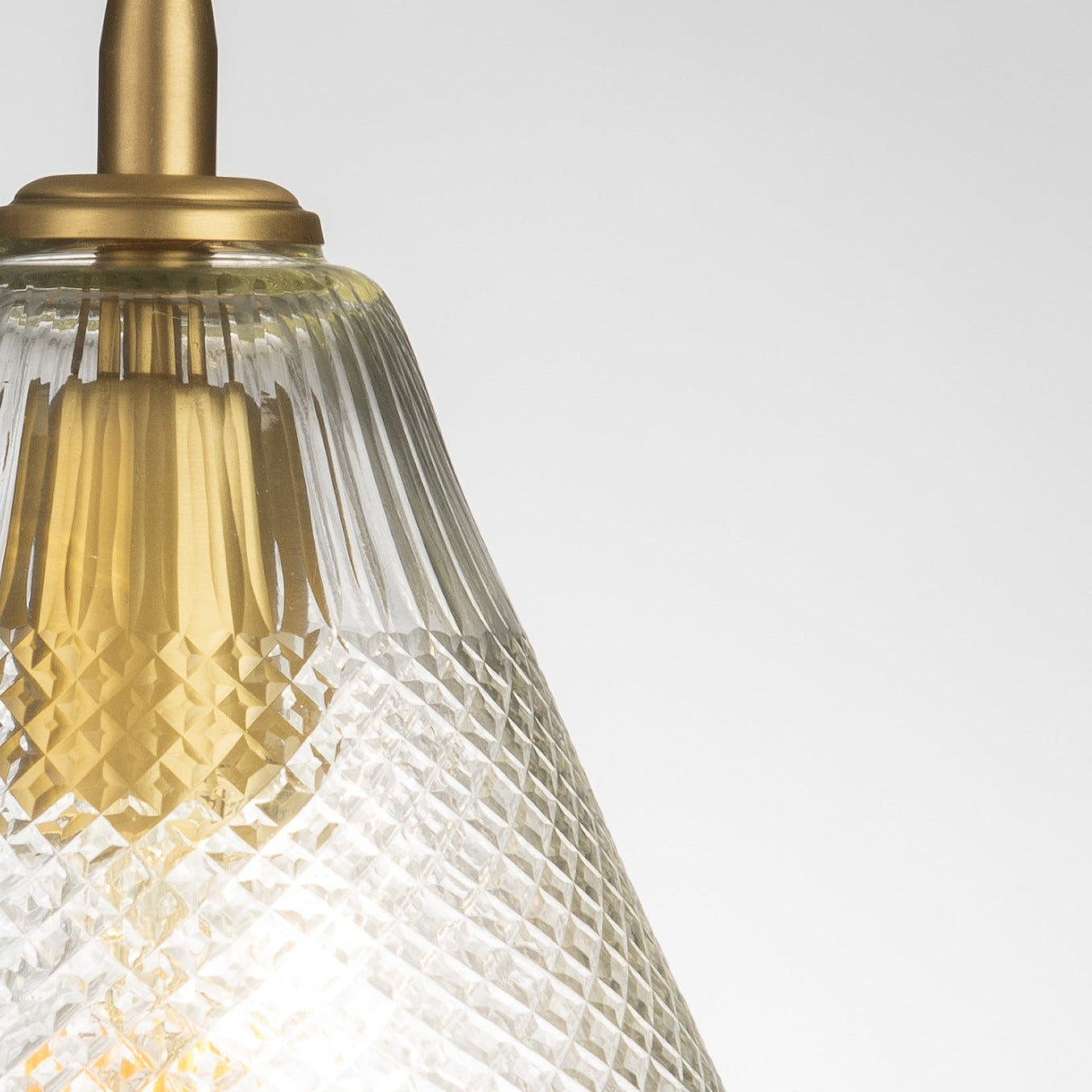 Henriette Diamond Hand Cut Crystal Glass Pendant Lamp