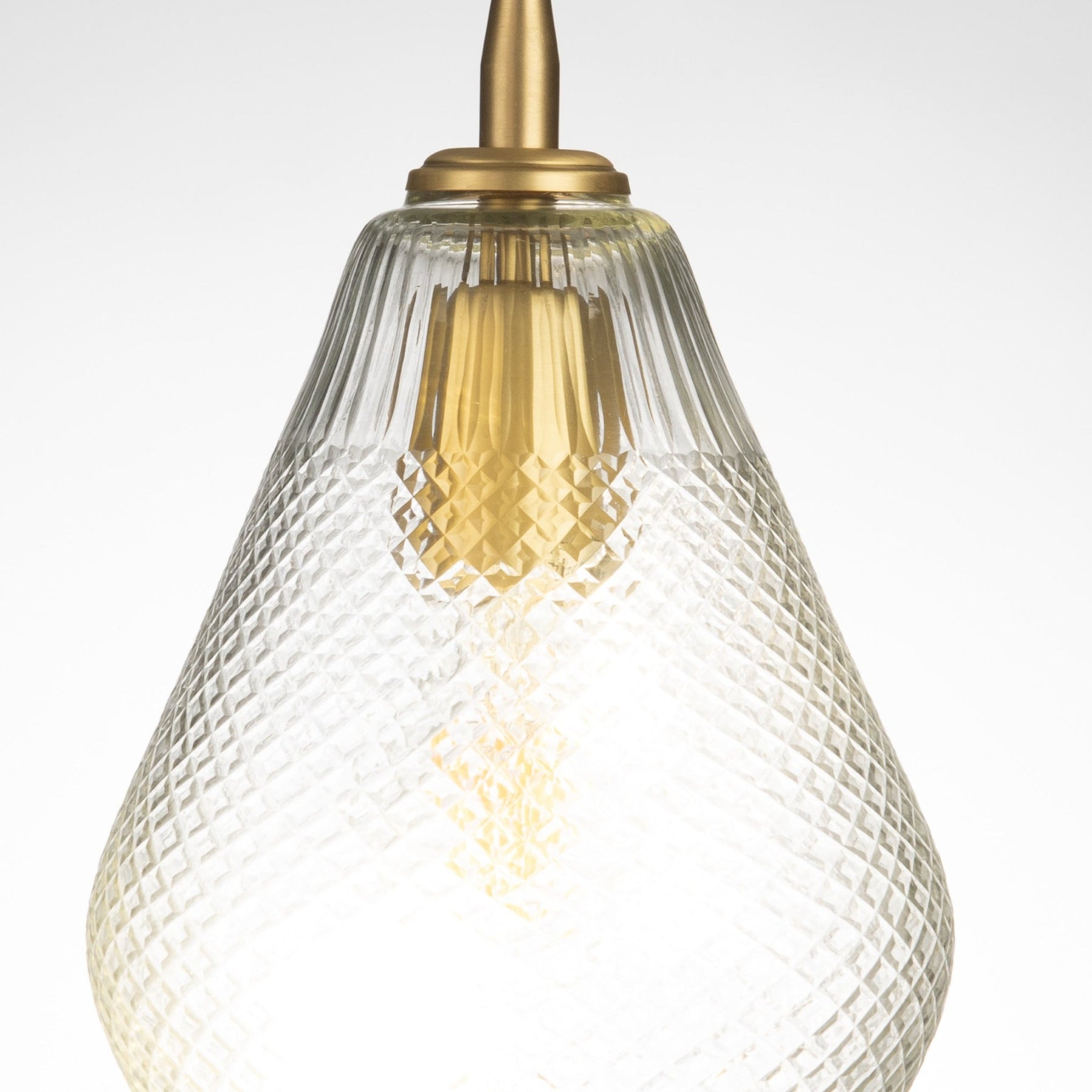 Henriette Diamond Hand Cut Crystal Glass Pendant Lamp
