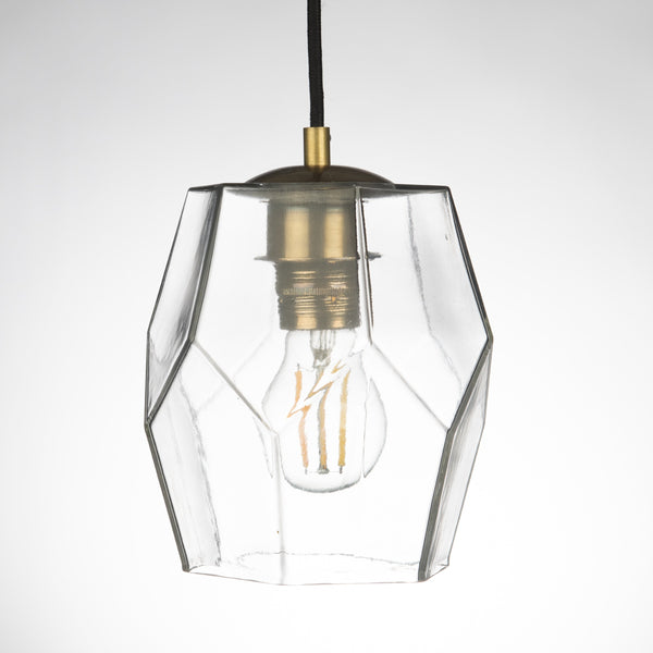 Lisbon Hand-blown Pendant Lamp in Clear Glass