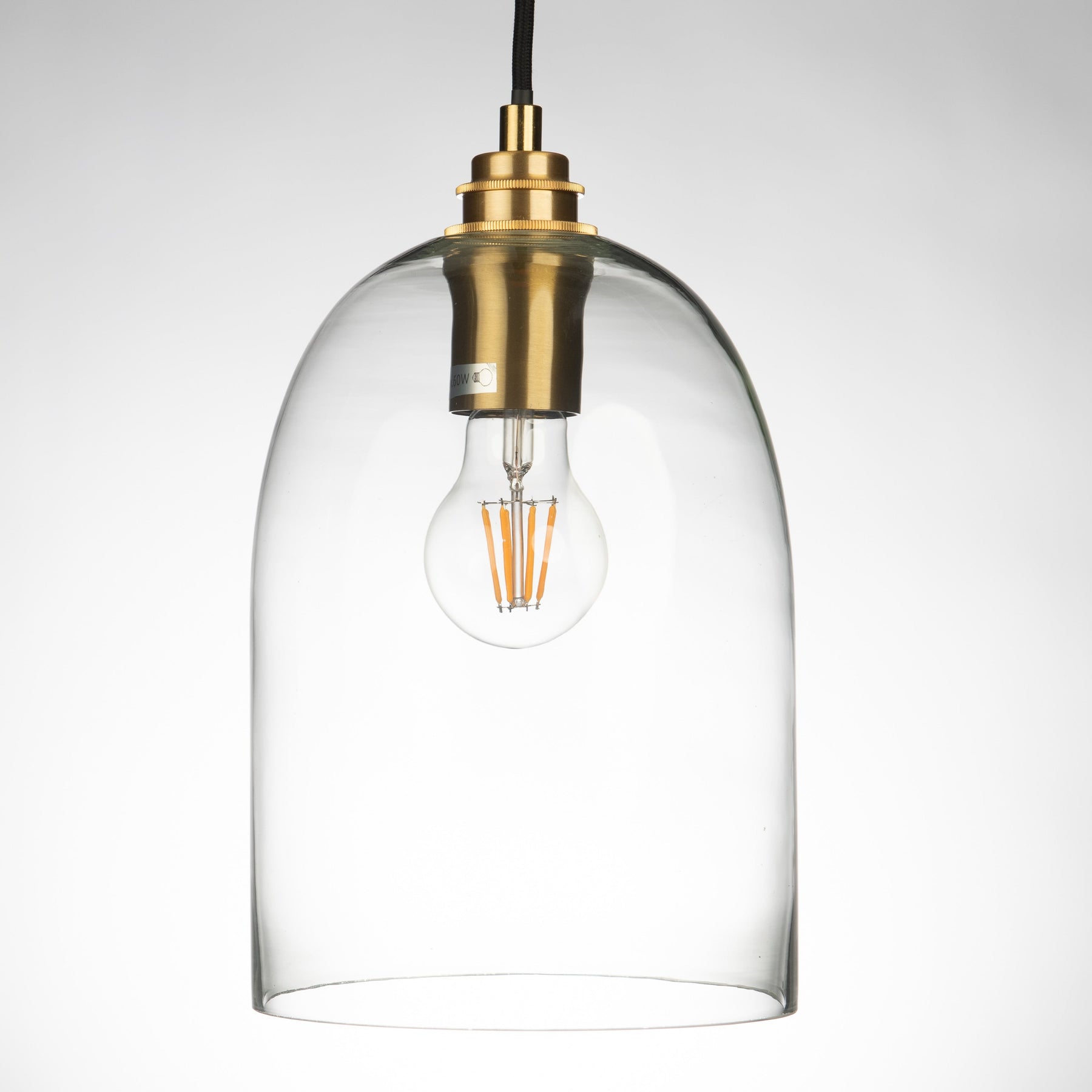 Paloir Hand-blown Pendant in Clear Glass Small