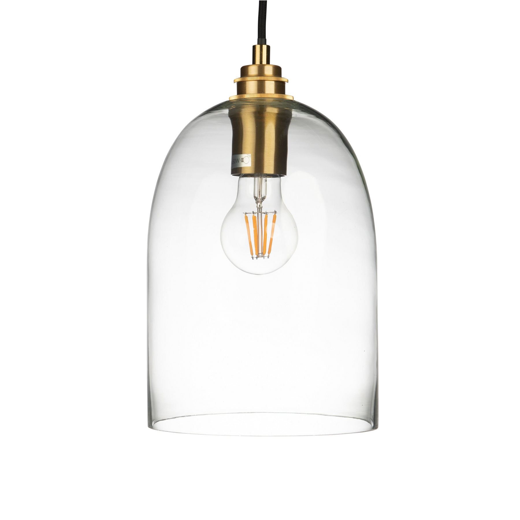 Paloir Hand-blown Pendant in Clear Glass Small