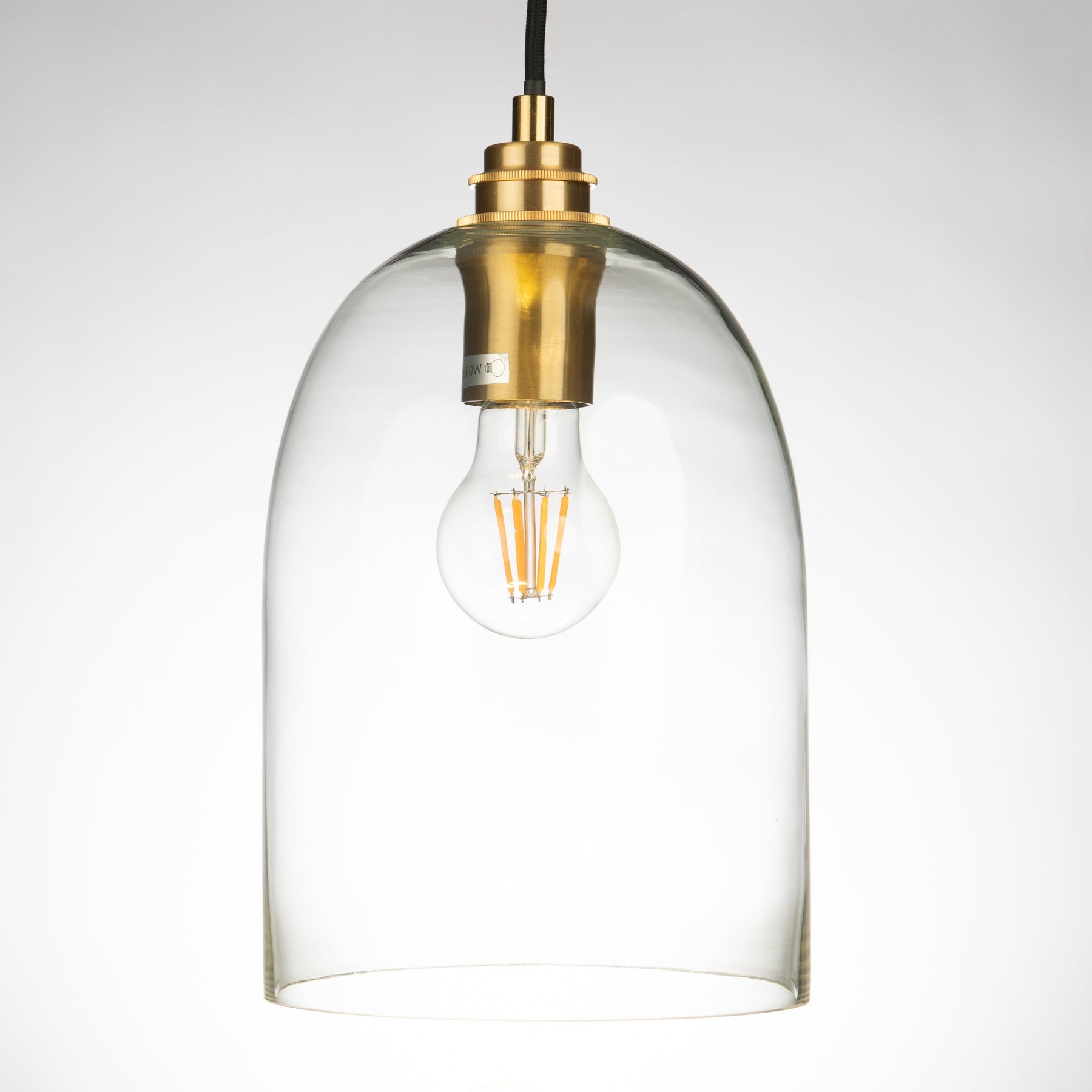 Paloir Hand-blown Pendant in Clear Glass Small