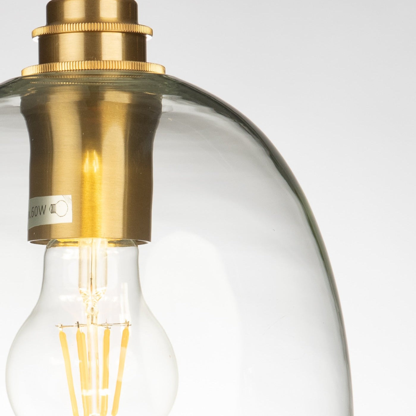 Paloir Hand-blown Pendant in Clear Glass Small