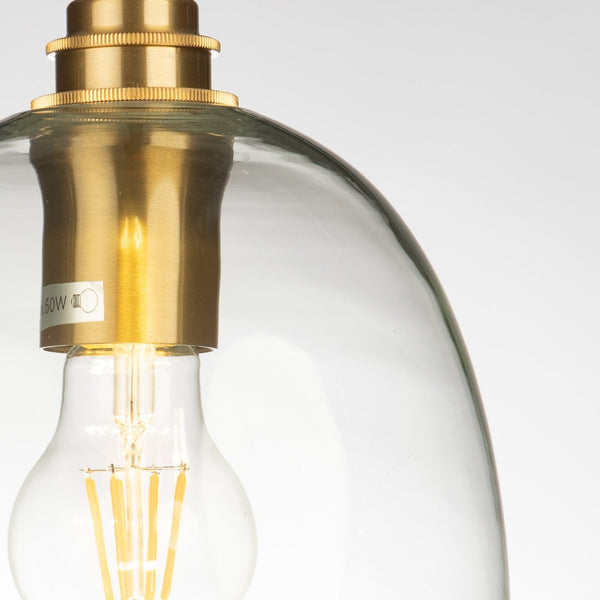 Paloir Hand-blown Pendant in Clear Glass