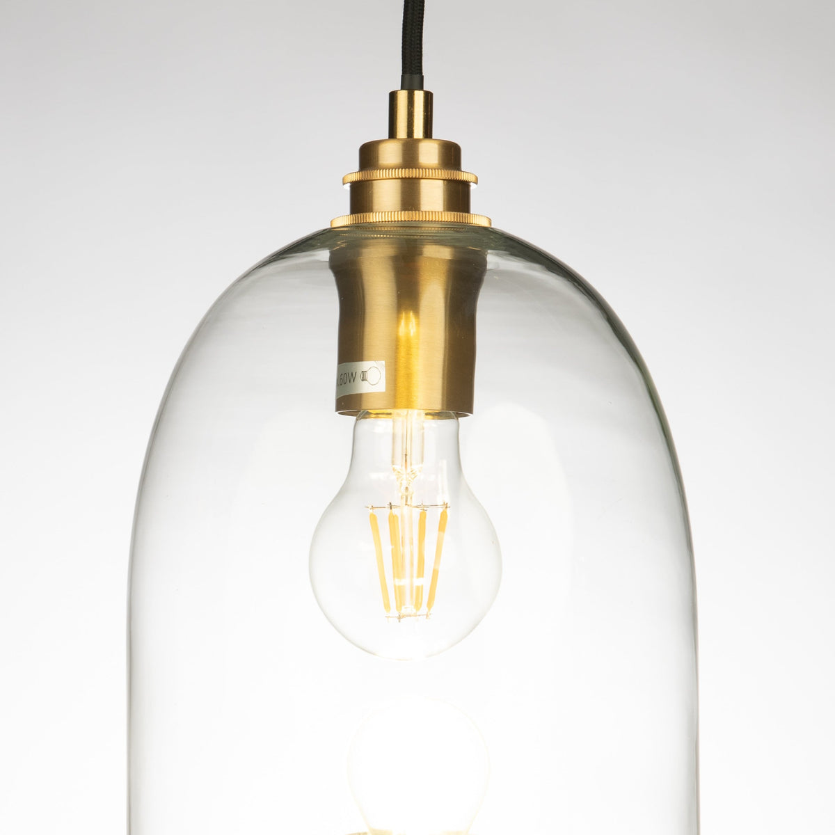 Paloir Hand-blown Pendant in Clear Glass Small