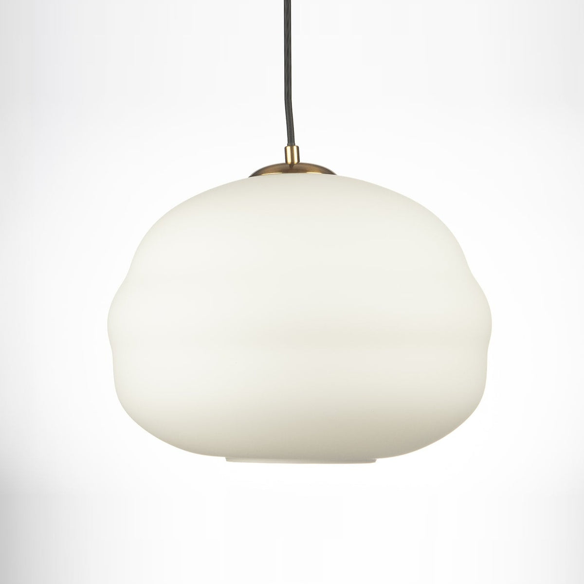Jupiter Hand-blown Pendant Lamp in Matte-white Opal Glass