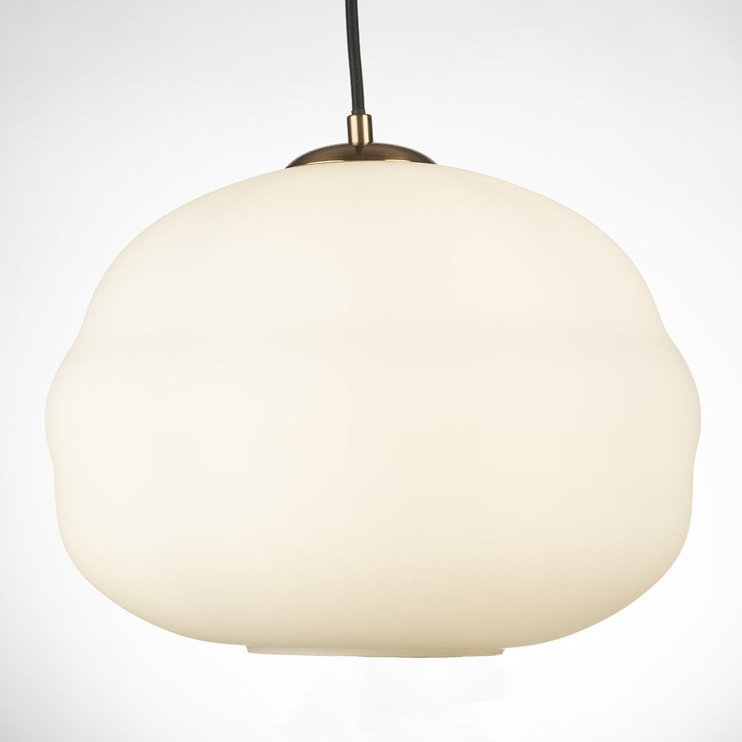 Jupiter Hand-blown Pendant Lamp in Matte-white Opal Glass