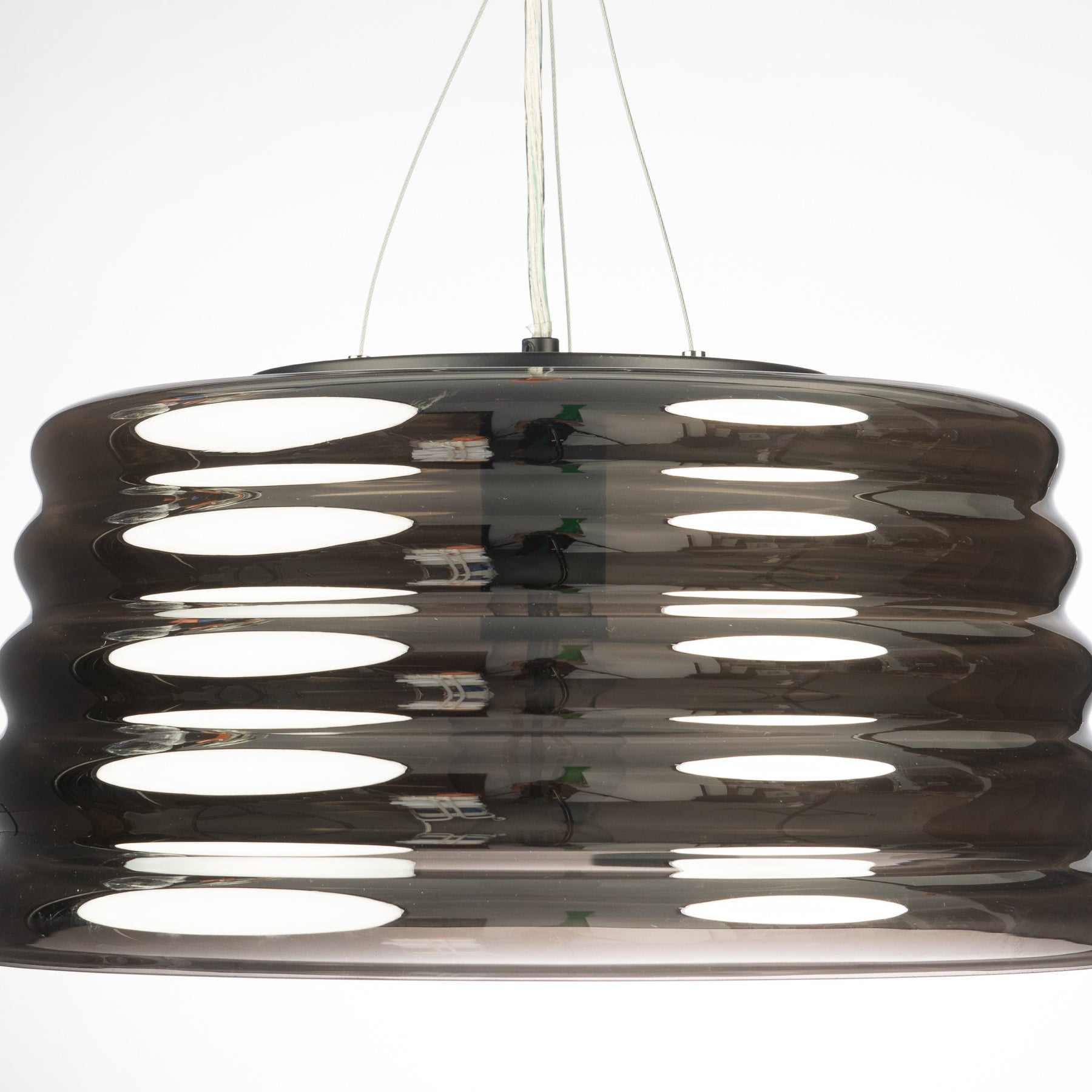 Lennox Chrome Glass Pendant Lamp