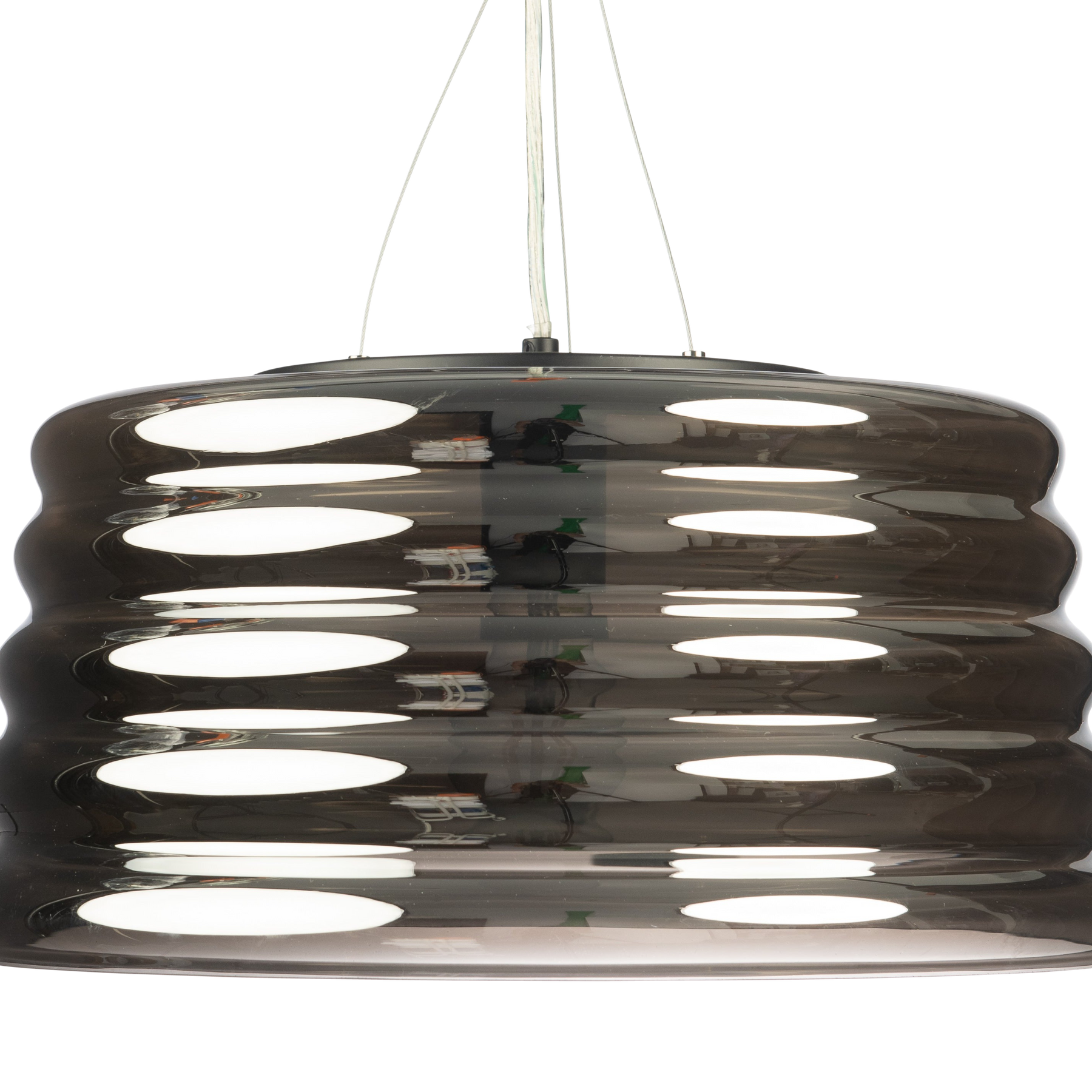 Lennox Chrome Glass Pendant Lamp