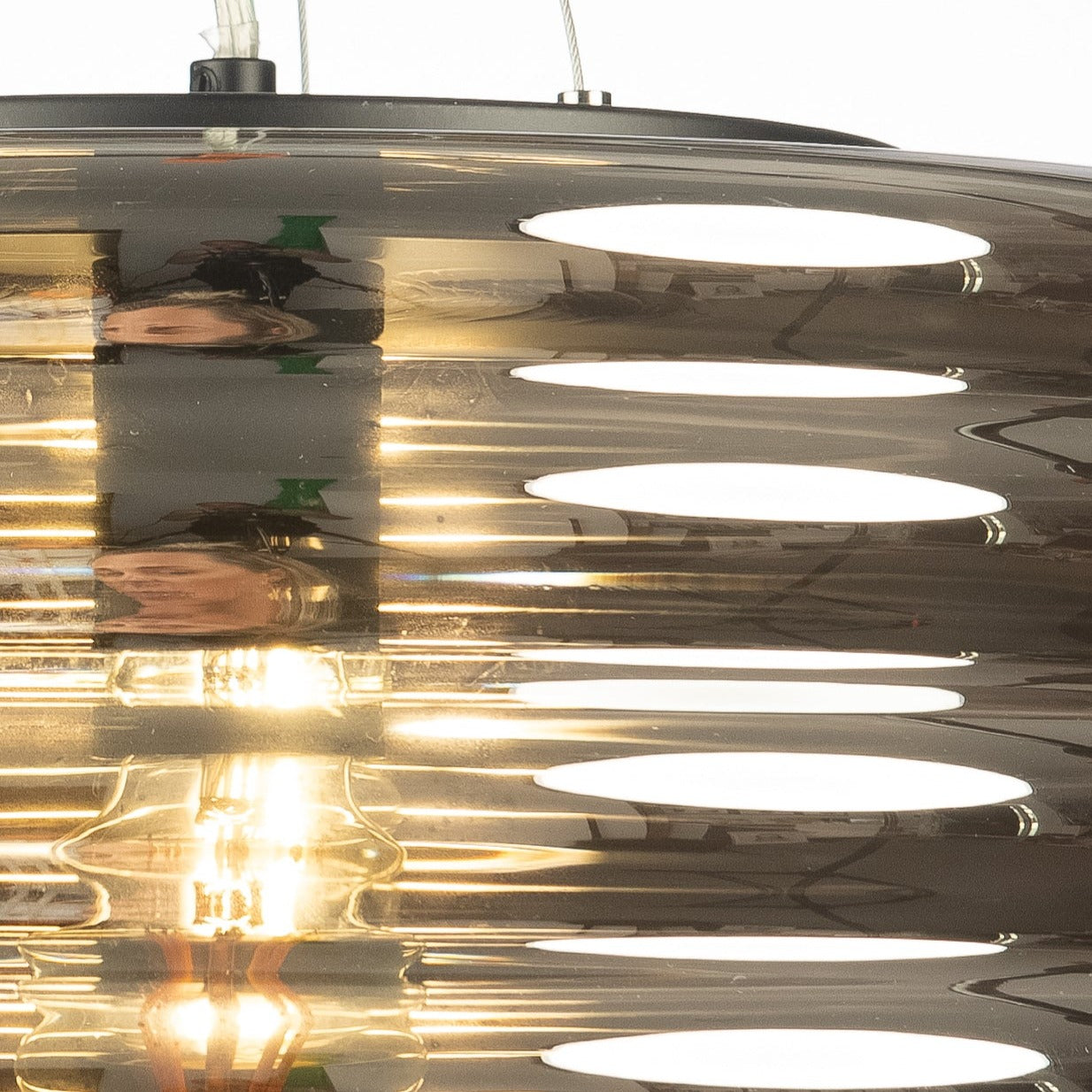 Lennox Chrome Glass Pendant Lamp