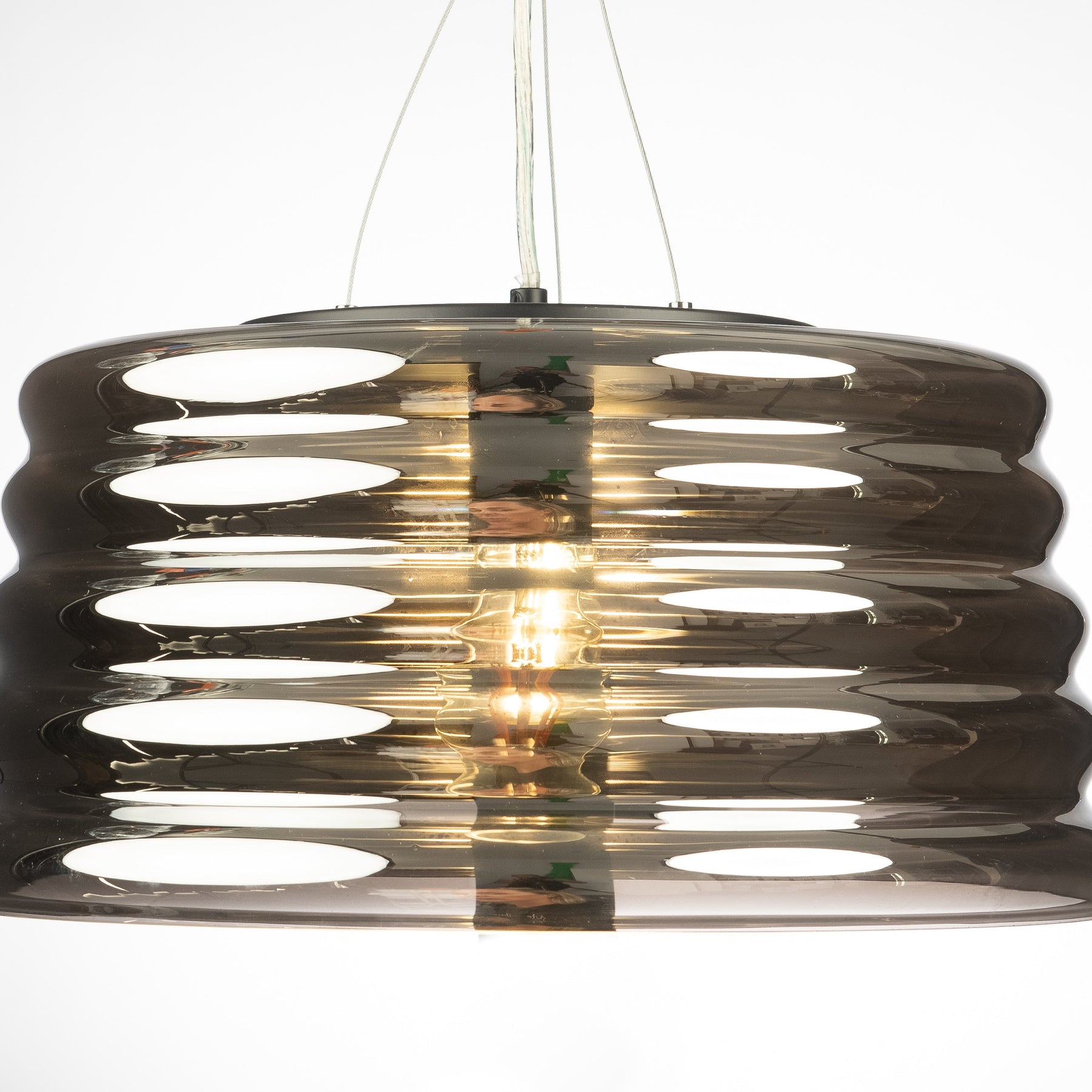 Lennox Chrome Glass Pendant Lamp