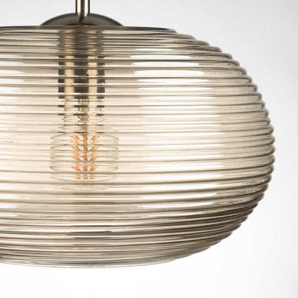 Loy Champagne Glass Rippled Pendant Lamp