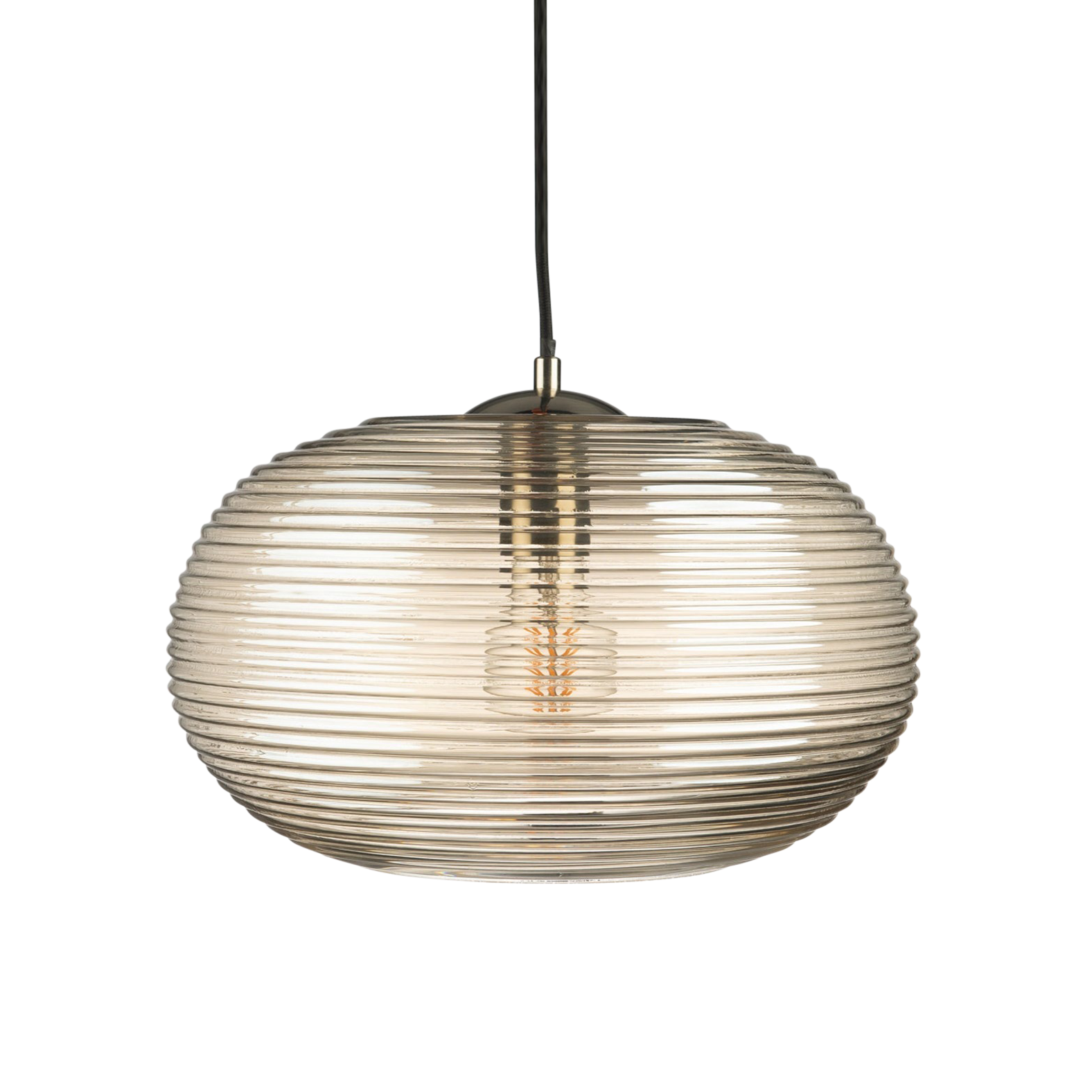 Loy Champagne Glass Rippled Pendant Lamp