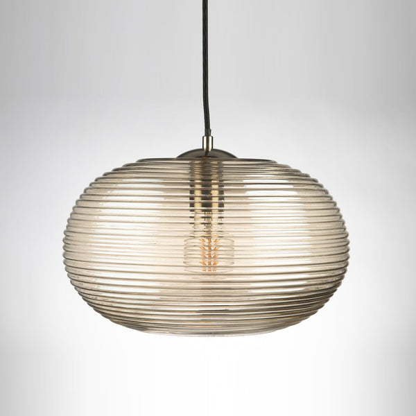 Loy Champagne Glass Rippled Pendant Lamp