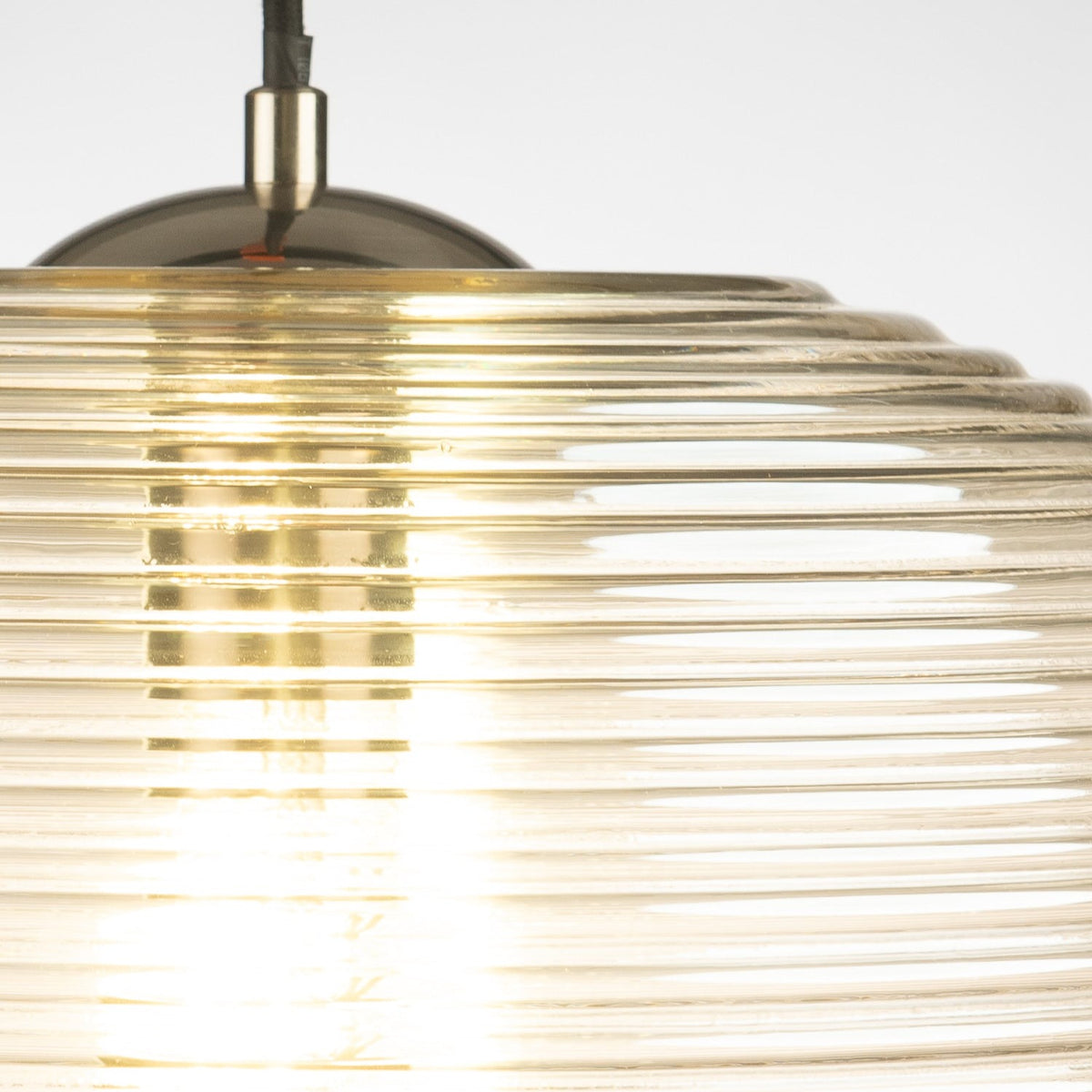 Loy Champagne Glass Rippled Pendant Lamp