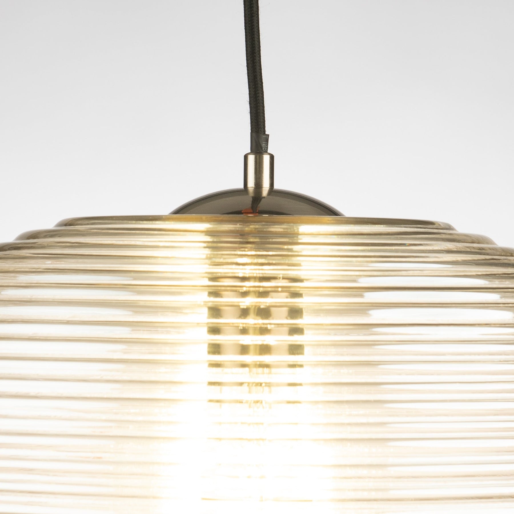 Loy Champagne Glass Rippled Pendant Lamp