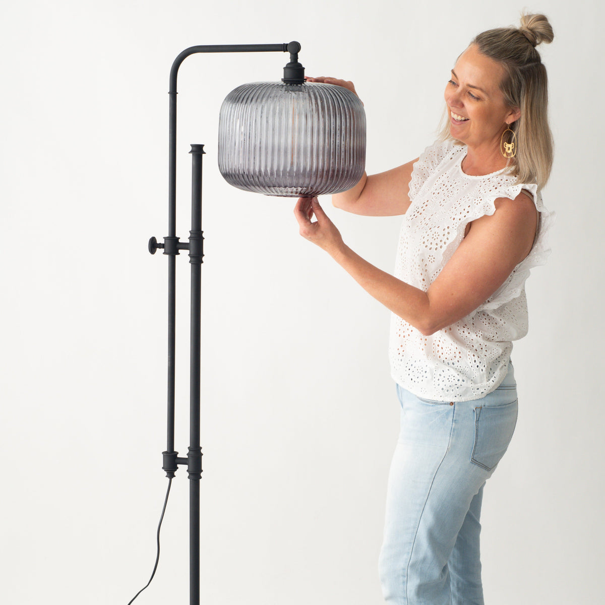James Articulating Vintage Floor Lamp