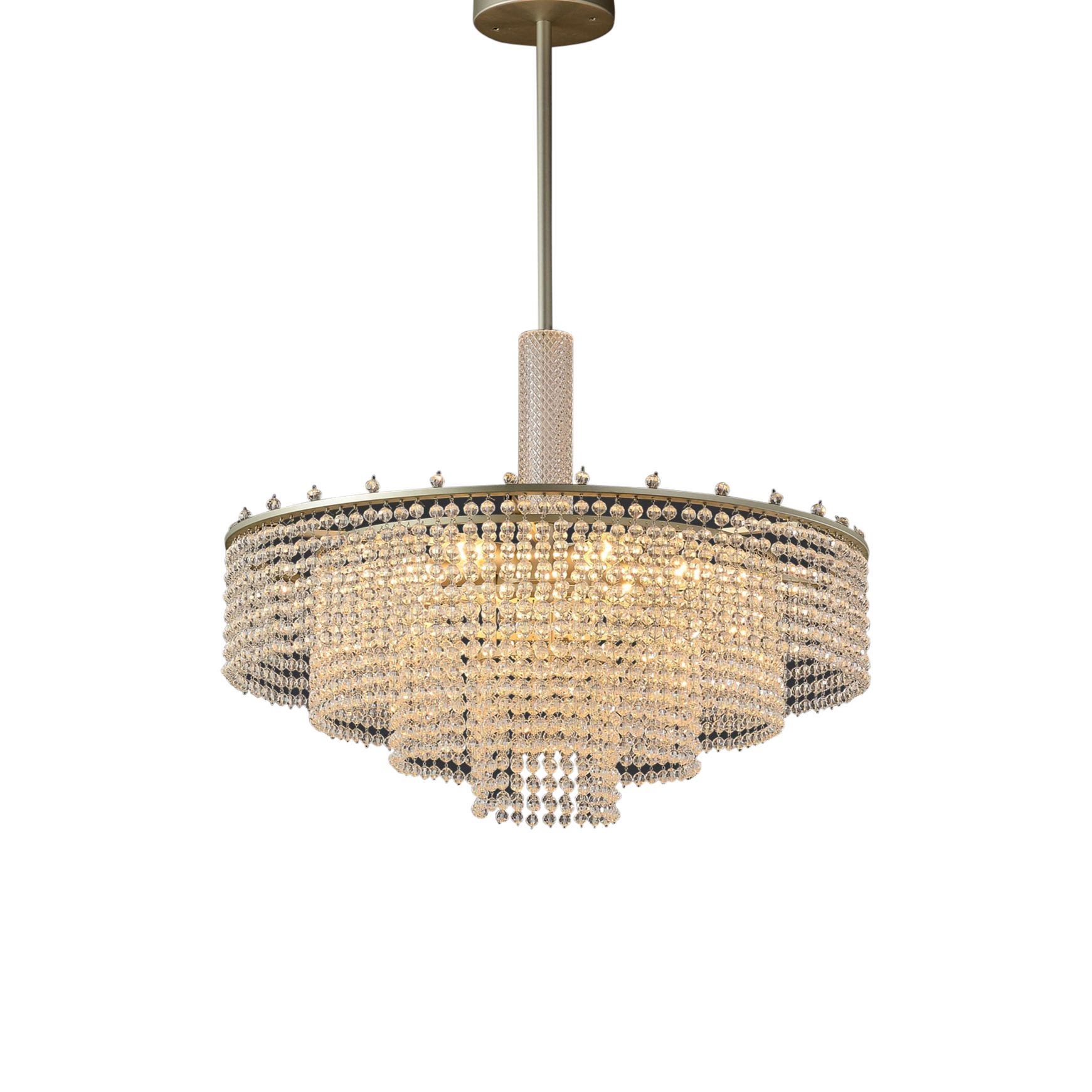 Joachim Round Crystal 3-tier Chandelier