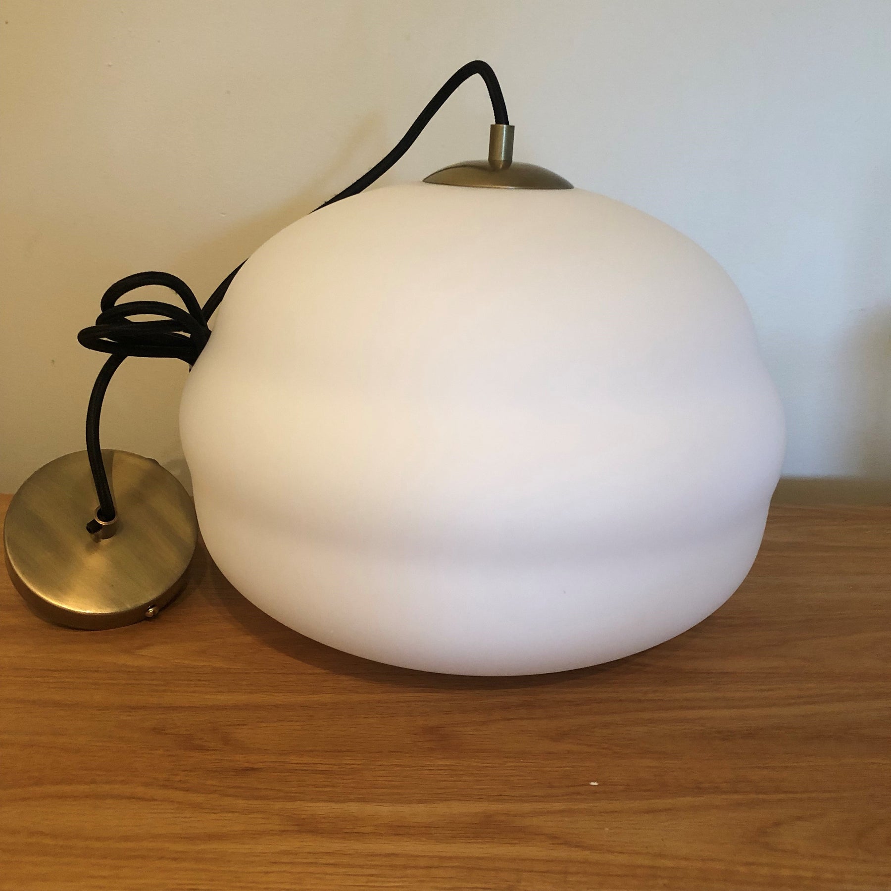 Jupiter Hand-blown Pendant Lamp in Matte-white Opal Glass