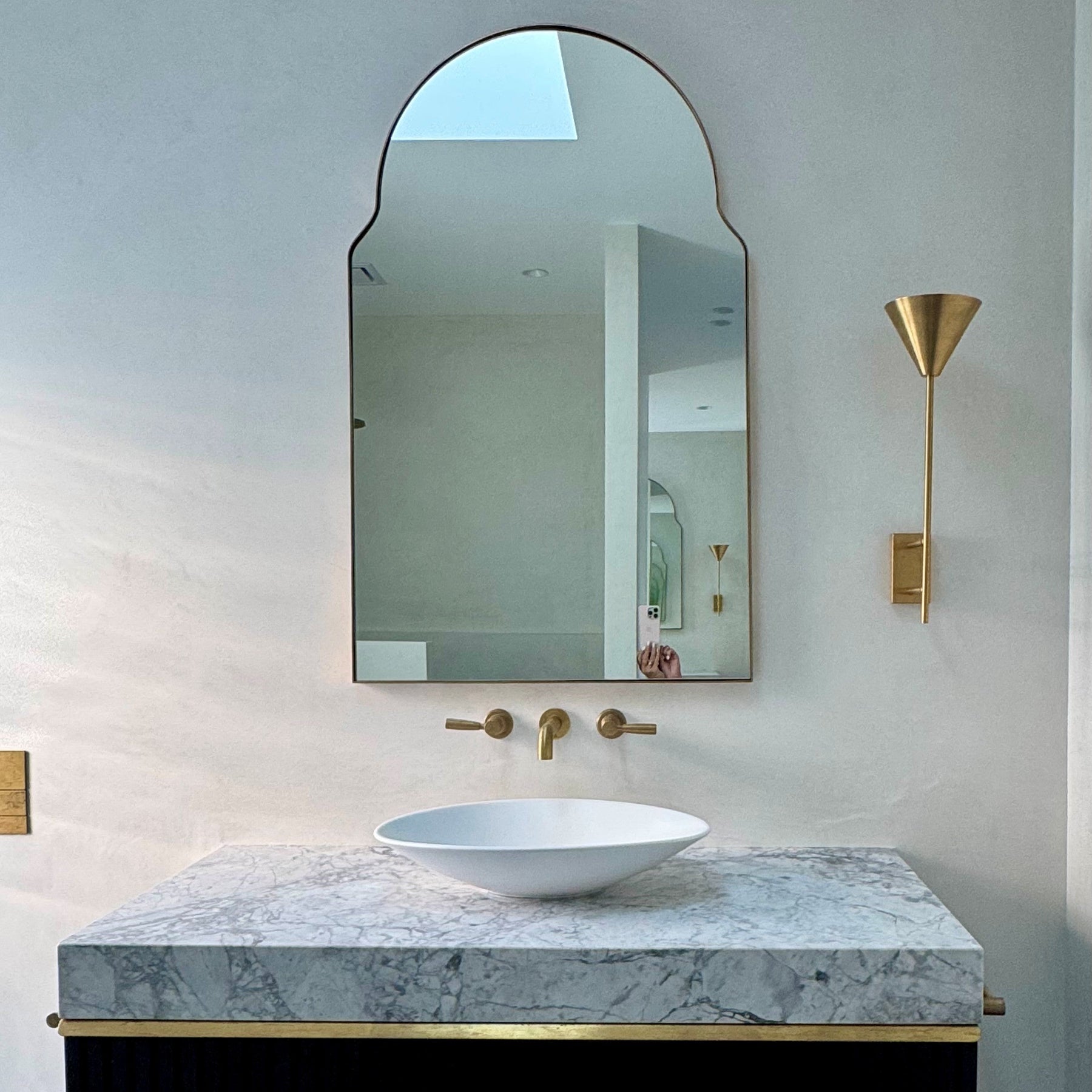 Kimi Brass Cone Wall Sconce