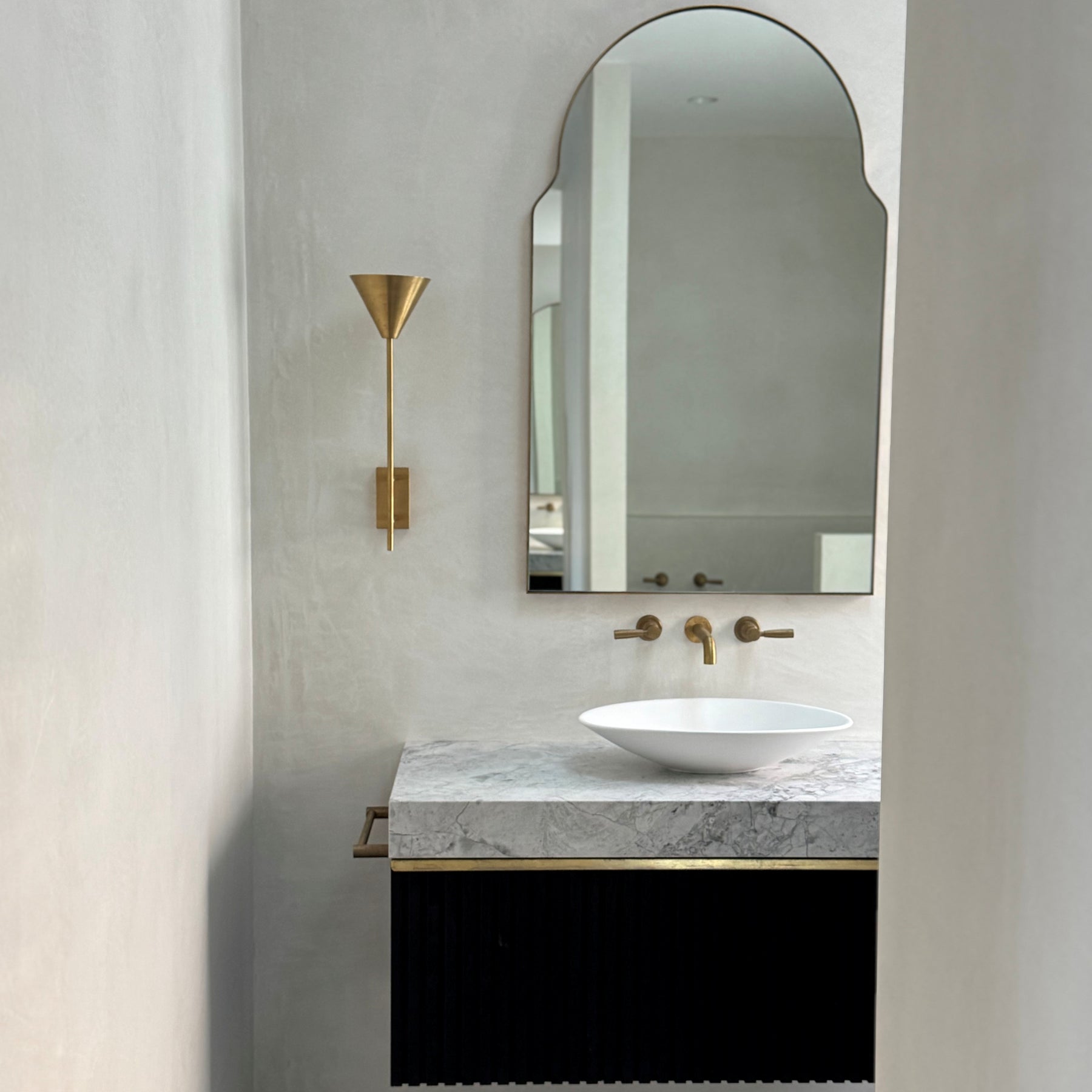 Kimi Brass Cone Wall Sconce