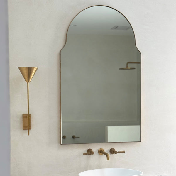 Kimi Brass Cone Wall Sconce