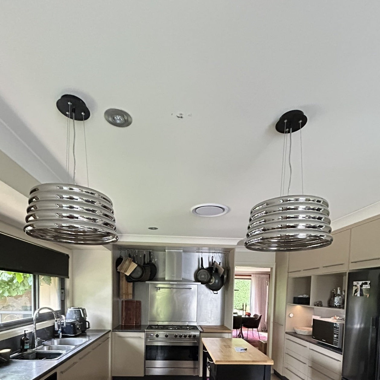 Lennox Chrome Glass Pendant Lamp