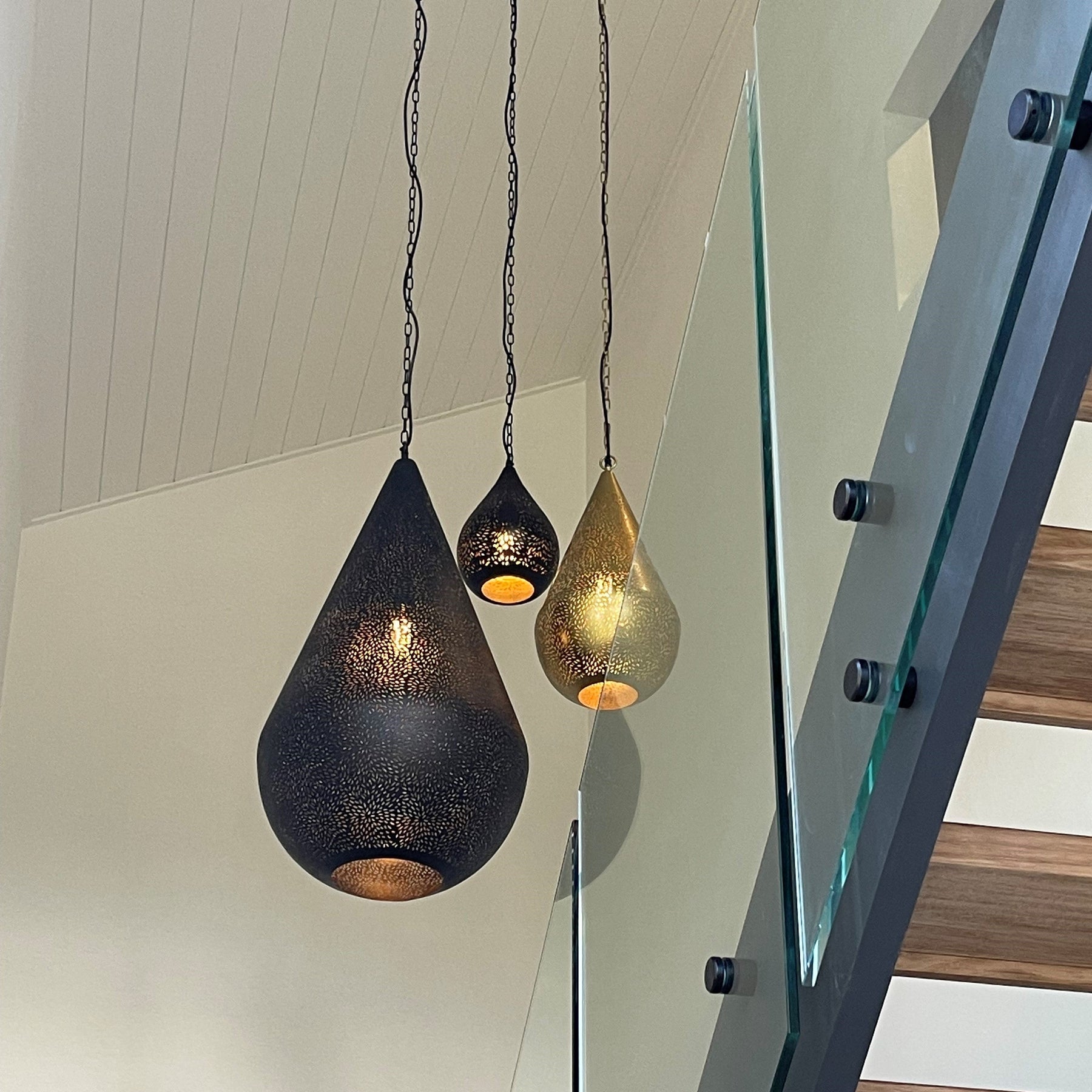 Aquarius Ceiling Pendant Large Black (Clearance)