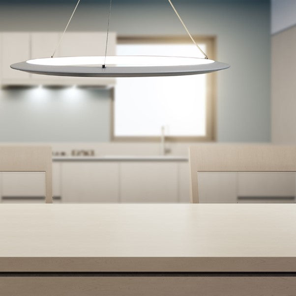 Kronus Matte White Round LED Pendant (D600mm)