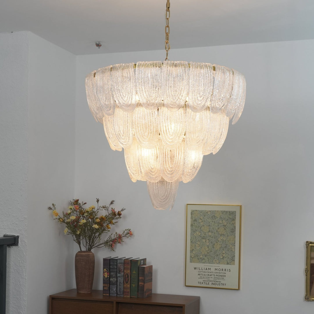 Violetta Murano Layered Glass Petal Chandelier