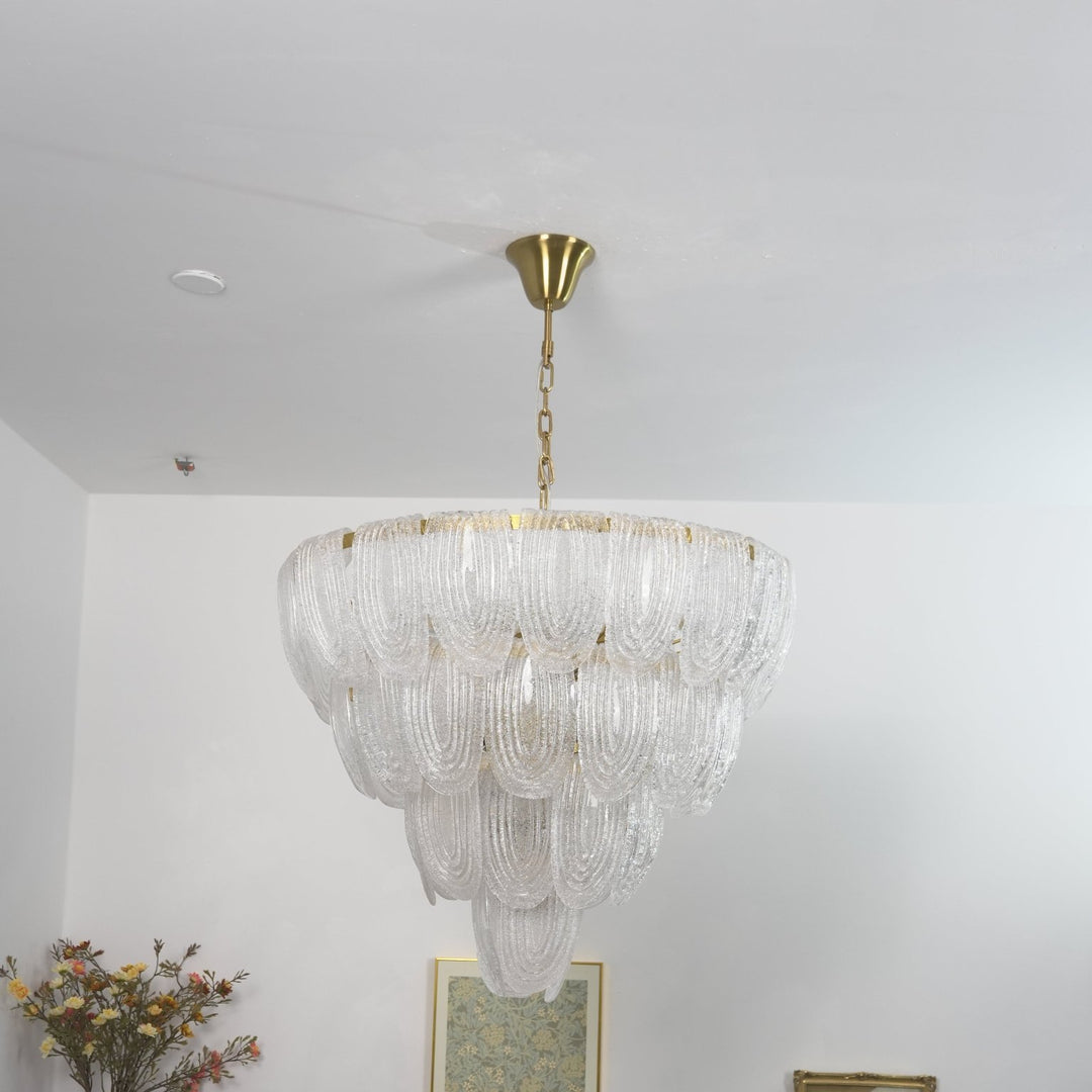 Violetta Murano Layered Glass Petal Chandelier
