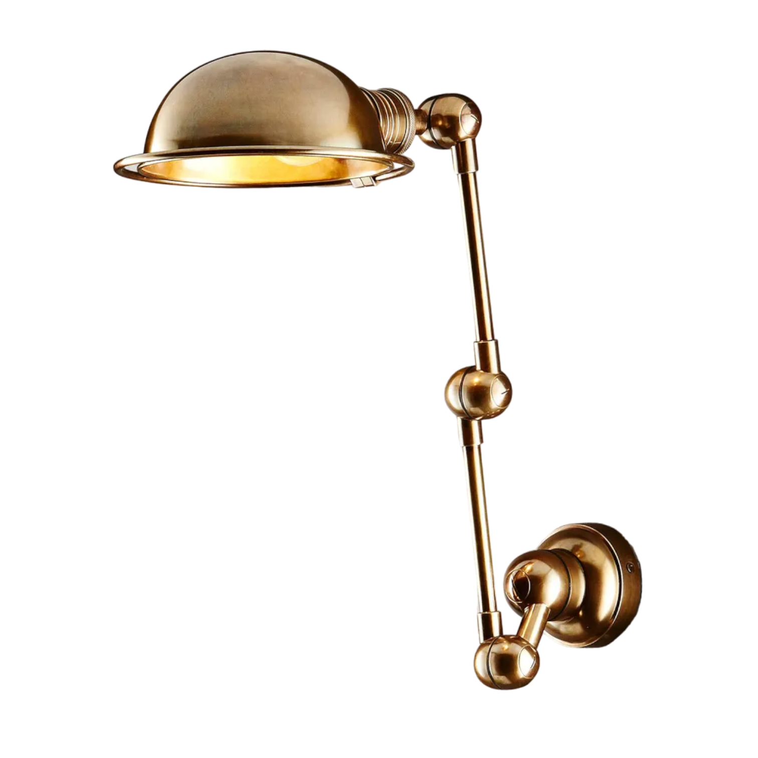 Lincoln Wall Light with Metal Shade Brass (SKU ELPIM59857AB) (Clearance item)