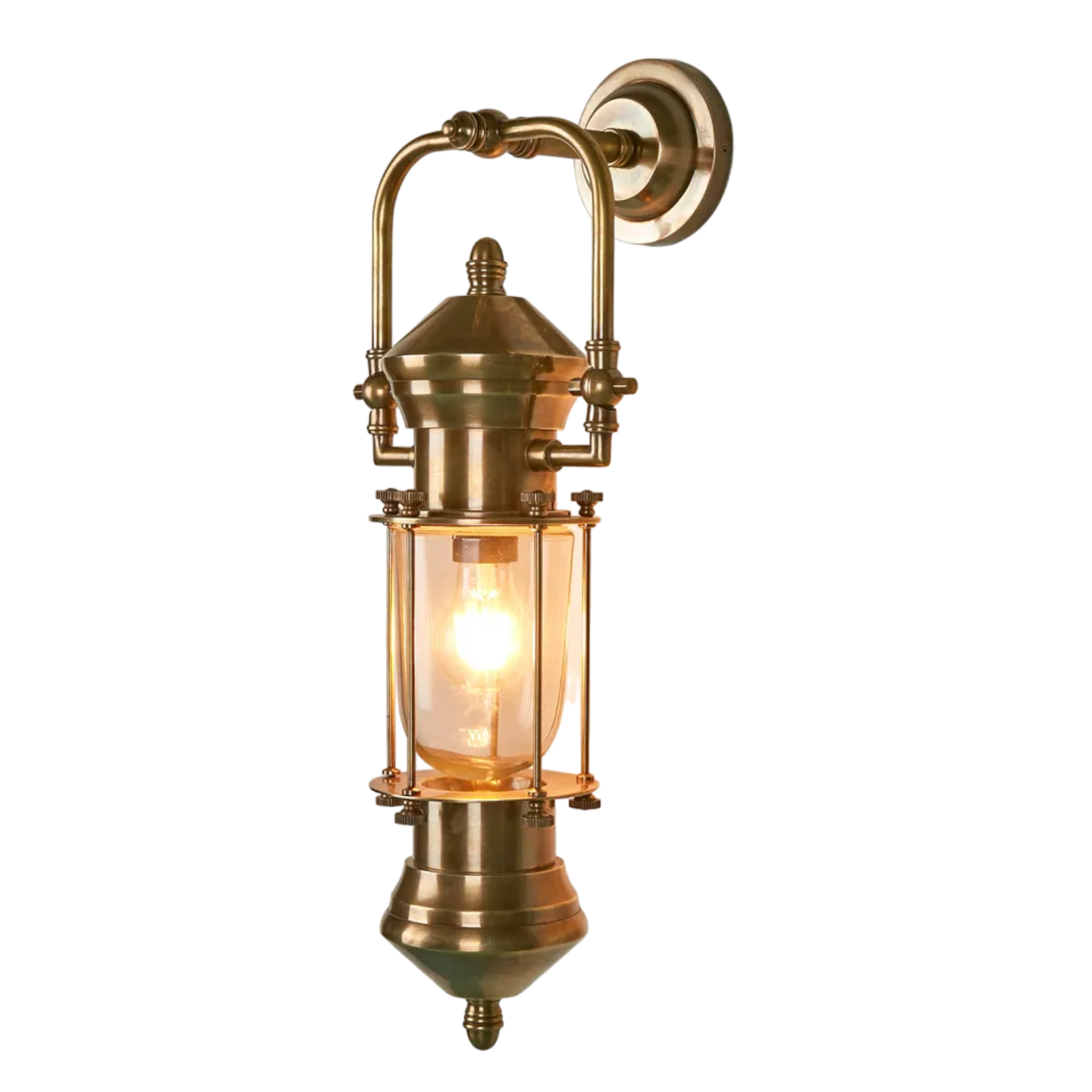 Lisbon Outdoor Wall Light Antique Brass