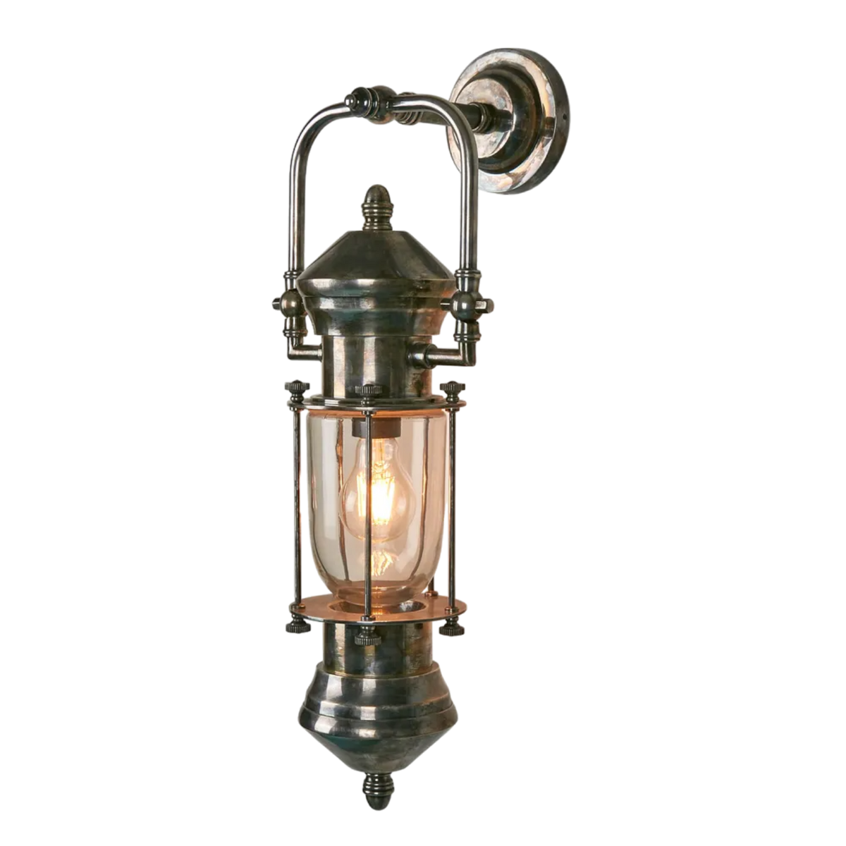 Lisbon Outdoor Wall Light Antique Silver