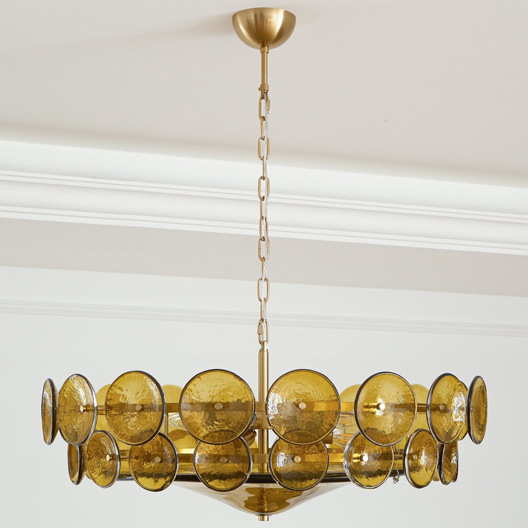 Dorata Disc Murano Chandelier - Large