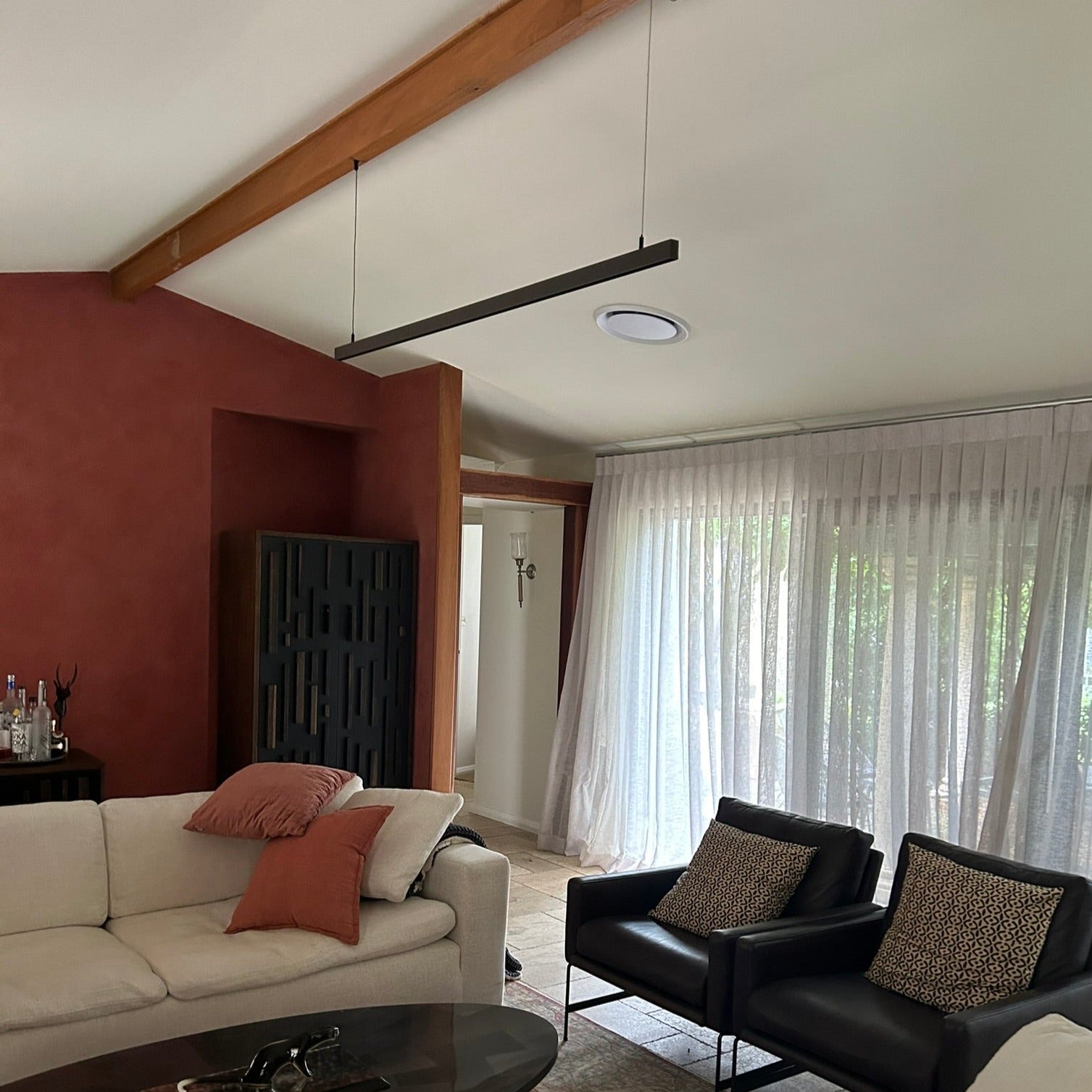 Riverina Plated Linear LED Pendant Lamp
