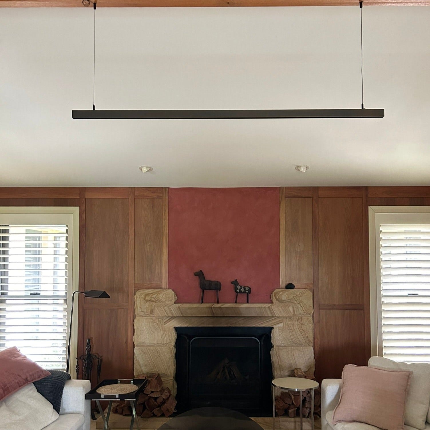 Riverina Plated Linear LED Pendant Lamp