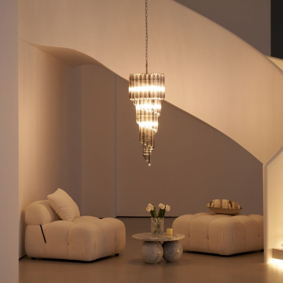 Nicola Murano Noir Spiral Chandelier - Extra Large