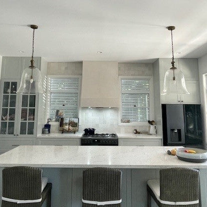 McLaughlin Large Glass Bell-shaped Pendant Lamp