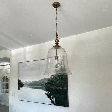 McLaughlin Large Glass Bell-shaped Pendant Lamp