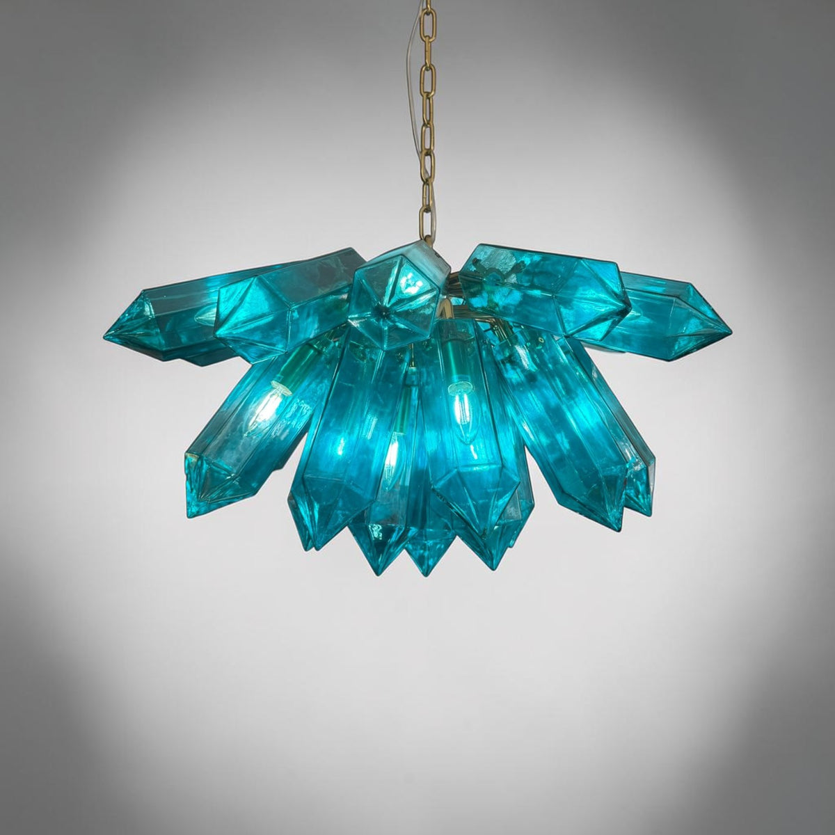 Maggia Murano Emerald Crystal Chandelier